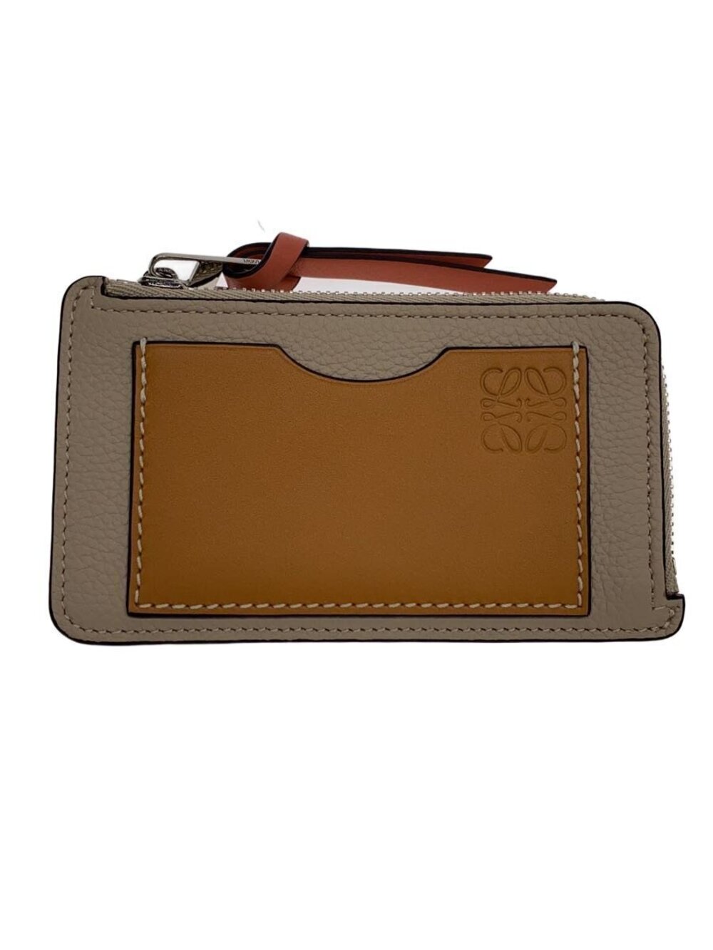 Loewe Card Case Wallet Leather Gray